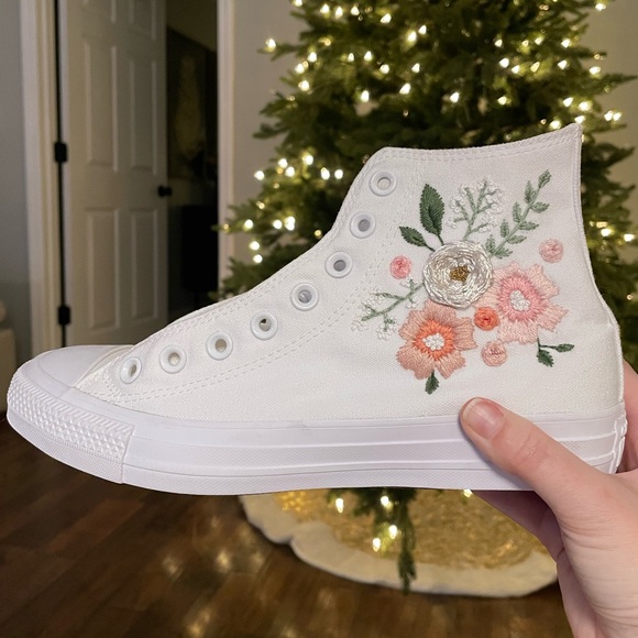 Custom Embroidered Converse High-Top Sneakers - Picture 3 of 4